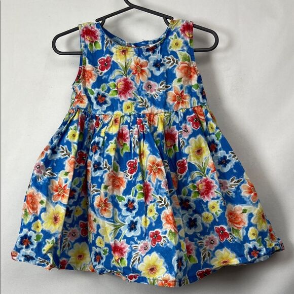 LC Waikiki blue floral cotton sundress size 18-24 months EUC - Picture 1 of 8